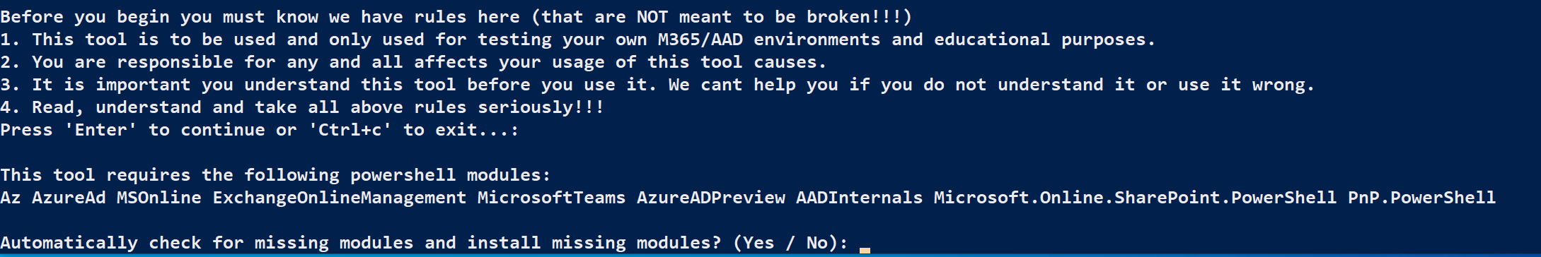 MAAD Powershell modules